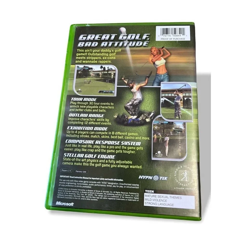 Outlaw Golf (Microsoft Xbox, 2002) W/ manual